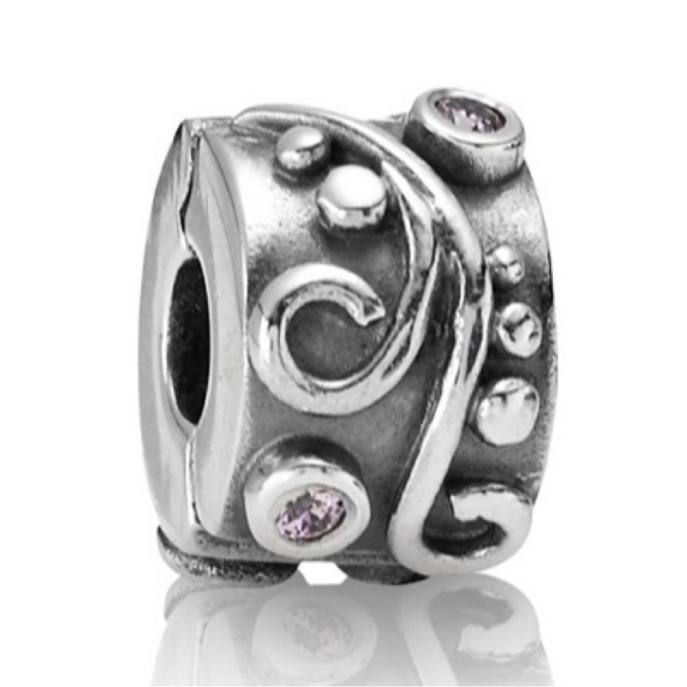 Pandora Pink Tendril Pandora Clip
